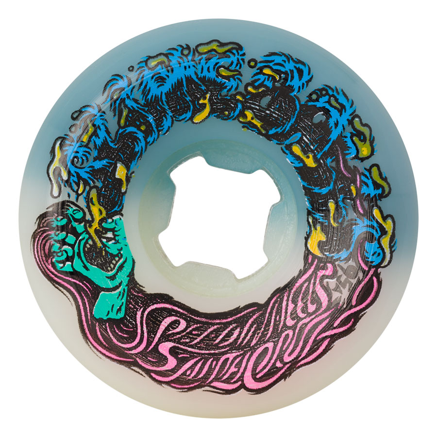 54mm Hairballs 50-50 White Teal 95A