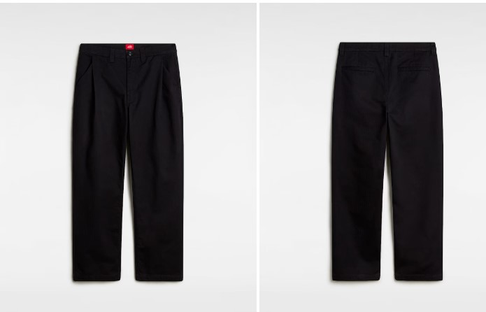 LOOSE PLEATED PAN BLACK