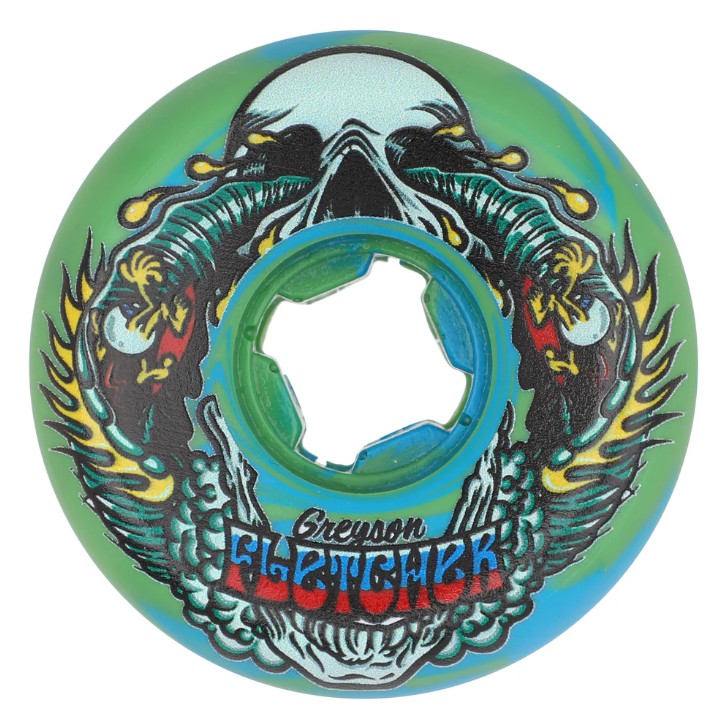 [22223438-161363] 54mm Greyson Fletcher Guest Chubbies Green Blue Swirl 99a Slime Balls Wheels