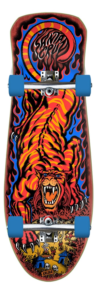 Salba Tiger 10.3in x 31.1in Shaped Cruzer Santa Cruz