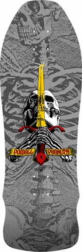 [9PPD0525975] GEEGAH SKULL AND SWORD 9.75 SILVER