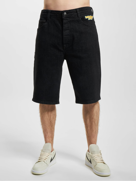 X-TRA BAGGY DENIM SHORTS BLK