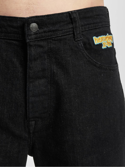 X-TRA BAGGY DENIM SHORTS BLK