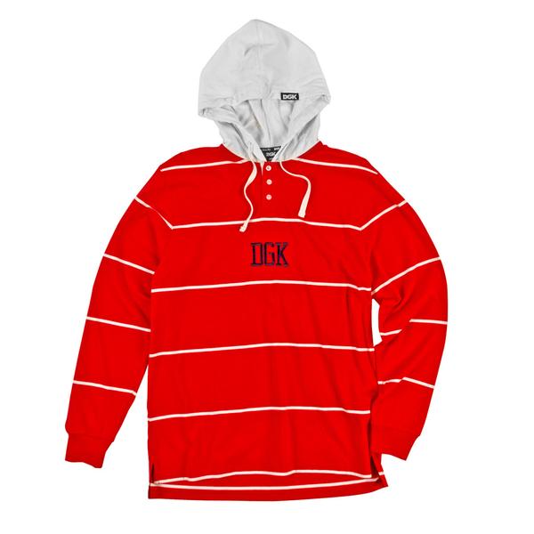 Hood Thin Line Knit Red