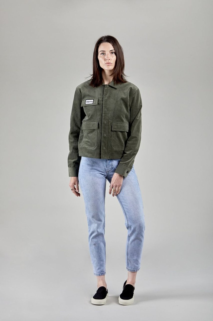 Jacket W Fleet Khaki