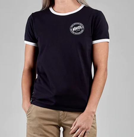 [7NK0502600S] Women Tee Dusk Ringer OG (BLACK, S)