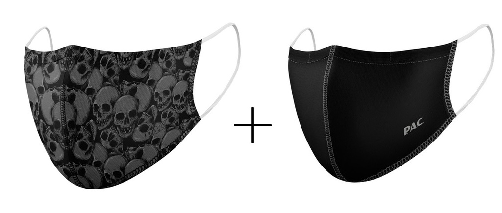 Mask 1 Capa X2 Pack Skulls
