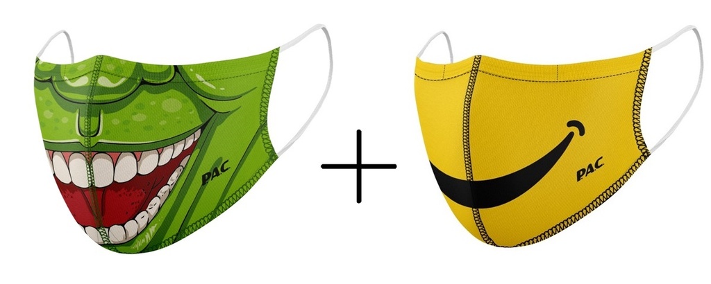 Mask Kids 1 Capa X2 Pack Green