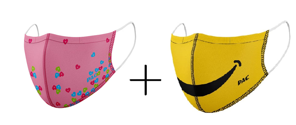 Mask Kids 1 Capa X2 Pack Hearts