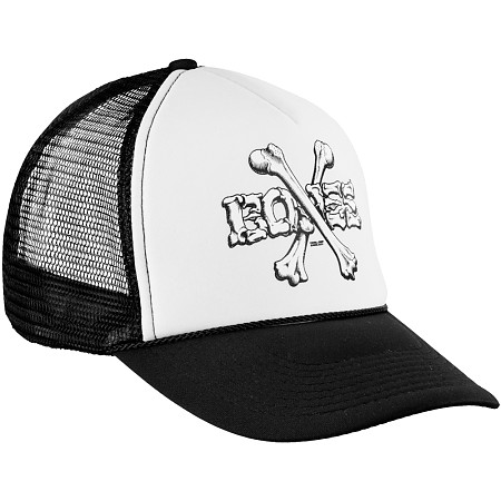Cap Cross Bones Mesh Hat Black/White