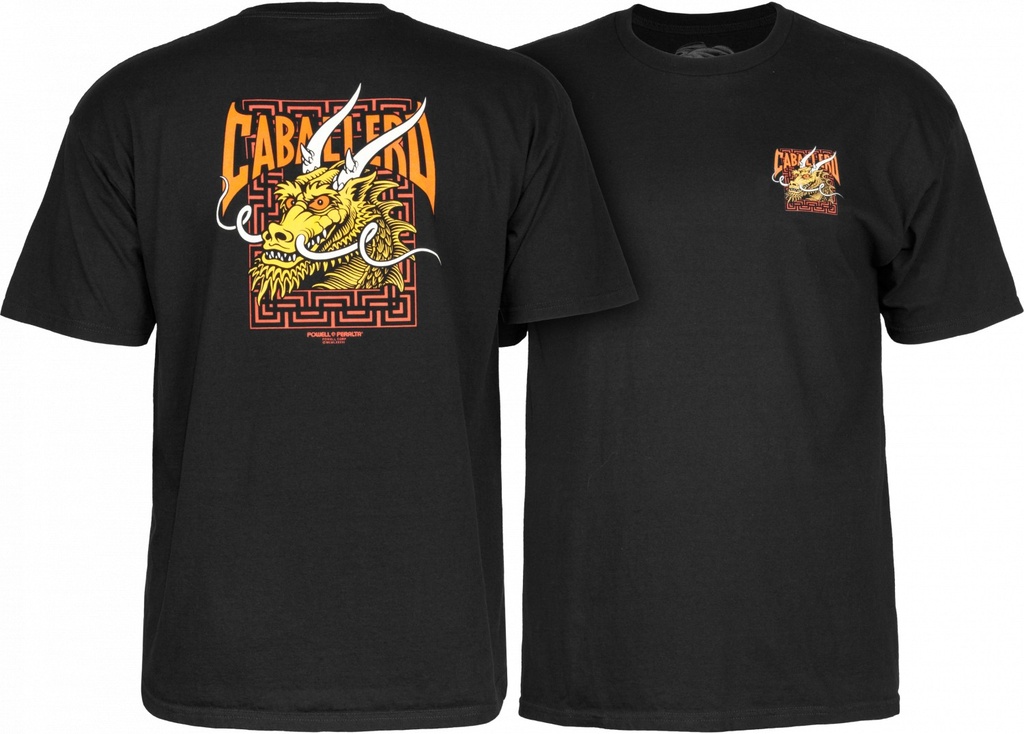 [9PPTS08400S] Tee Caballero Street Dragon (S, BLACK)