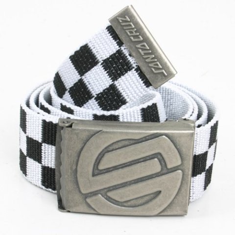 BELT EMBOSSED KNOT CHEQUER BLACK/WHITE