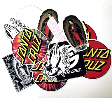 STICKERS SANTA ASSORTED (P/K OF 25)