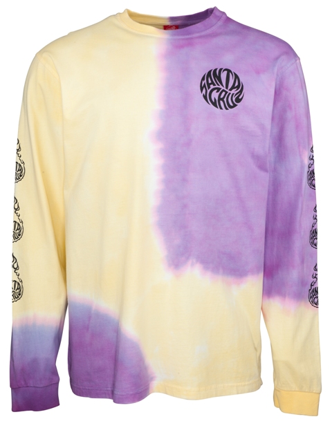 Tee L/S Mako Yellow/Purple Fold Dye