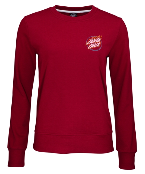 Crew Absent Flame Dot Ruby Red