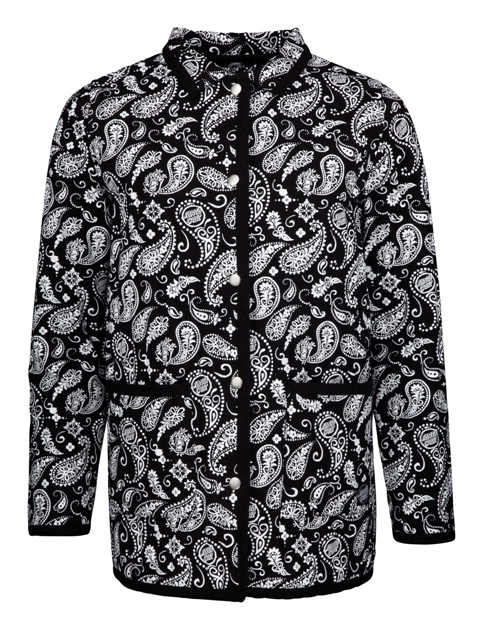 Jacket Women Screaming Paisley Black/White