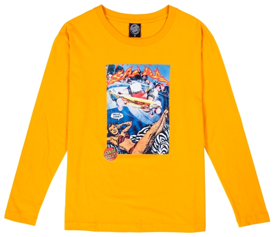 Tee L/S Hello STEVE? Tangerine