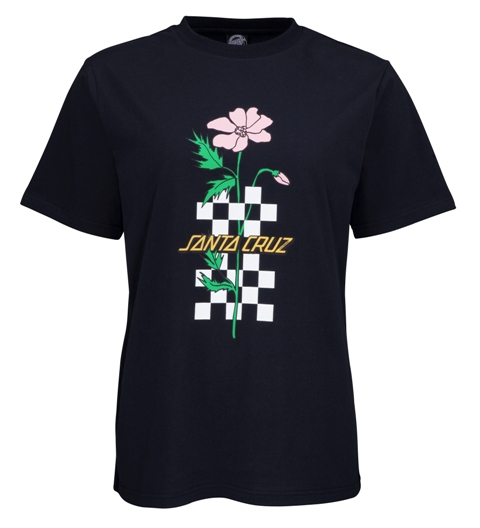Women Tee Checker Bloom Strip