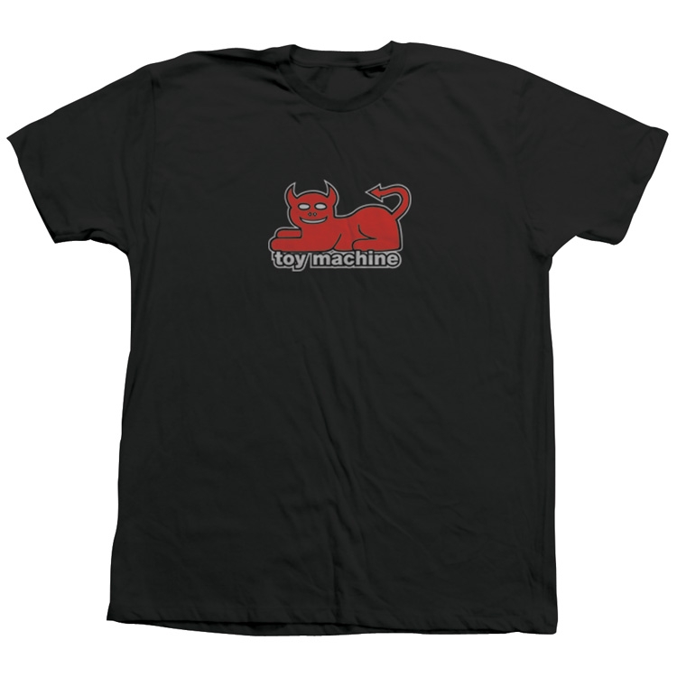 [5TMTS00100S] Tee Devil Cat (S, Black)