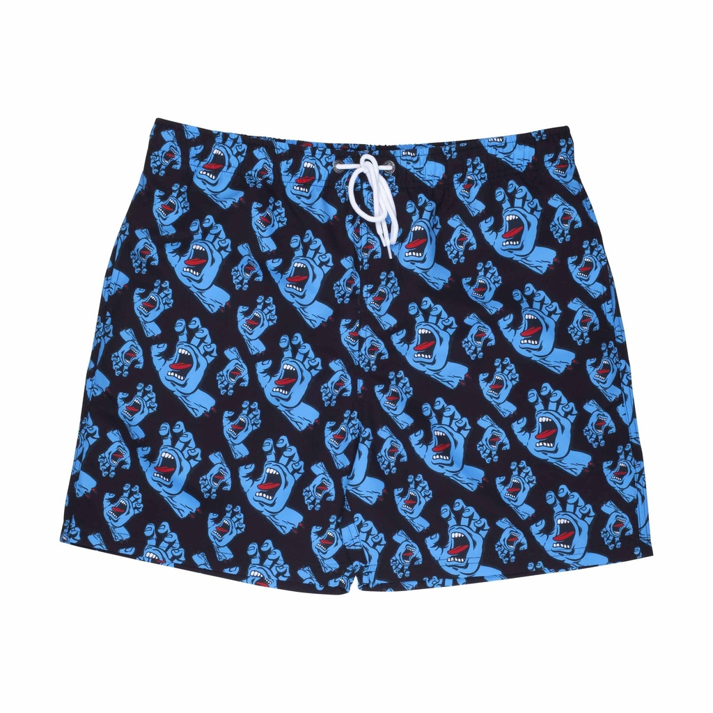 [SCA-SHR-4403] SWIMSHORTS HANDS ALL OVER (S, BLACK)
