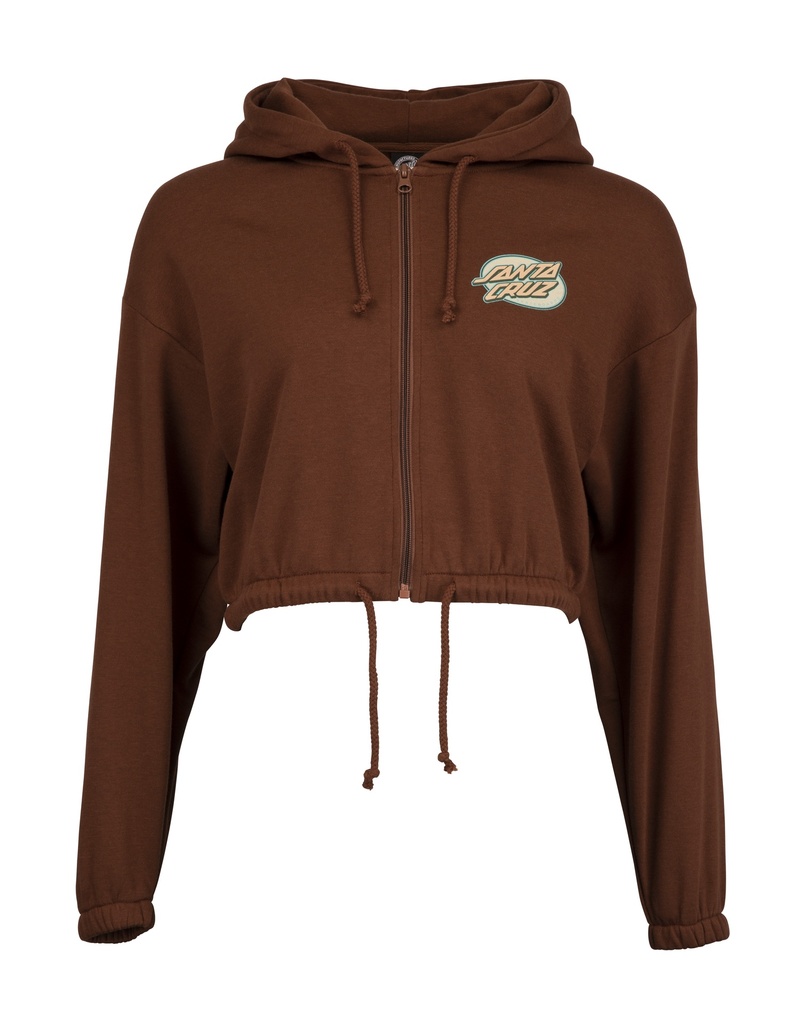 Zip Hood Lined Oval Dot