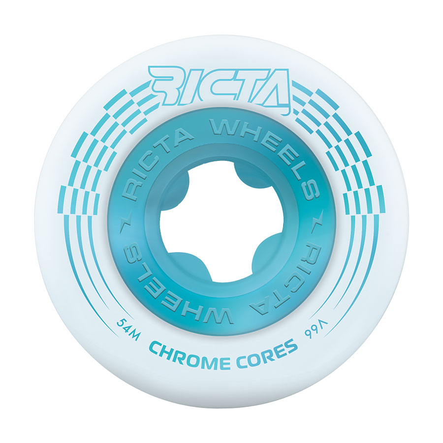 54mm Chrome Core White Teal 99A