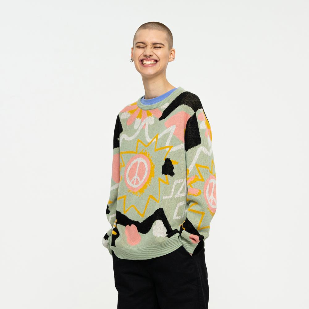 Crew Women Breakers Scribble Knit