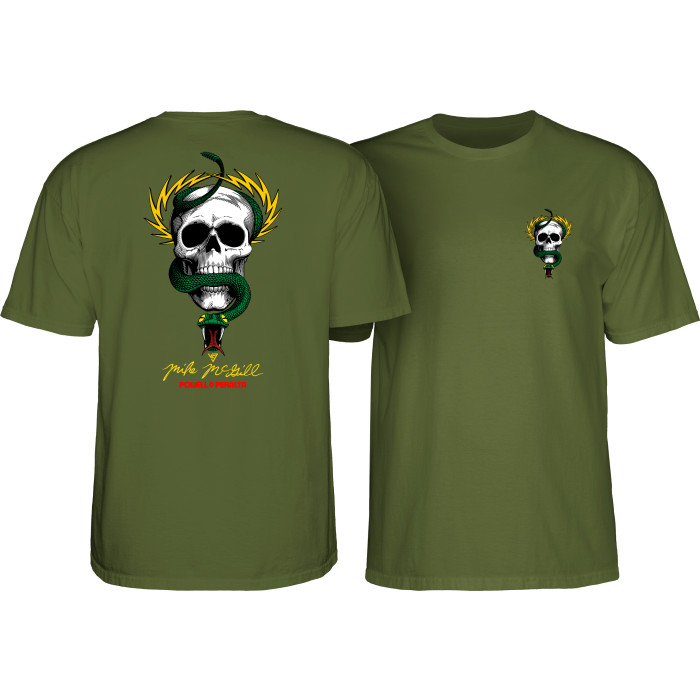 TEE MCGILL SKULL & SNAKE '2' MILITARY GREEN