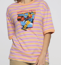 Women Tee Ad Strip Dolly Oversized