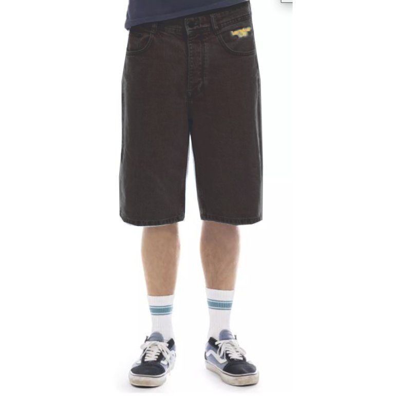 [01SH0384-84-34] X-Tra Baggy Denim Shorts (Washed Black-84, 34)