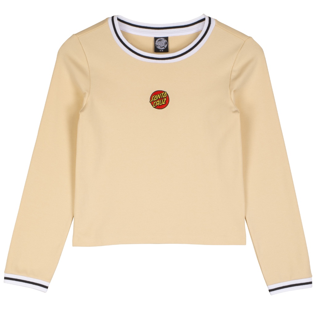 Tee Women L/S Classic Dot Emb Ringer