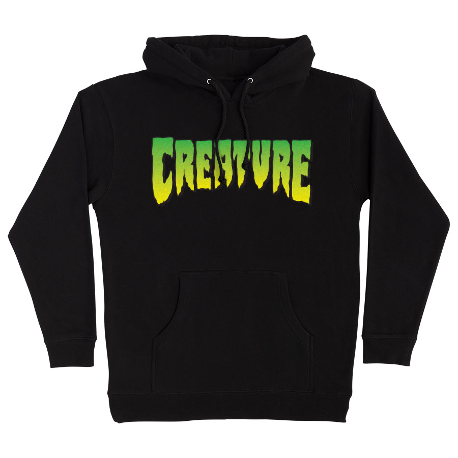 [4424014-16997] Creature Logo Pullover Hoodie Creature Mens Sweatshirt (S, Black)