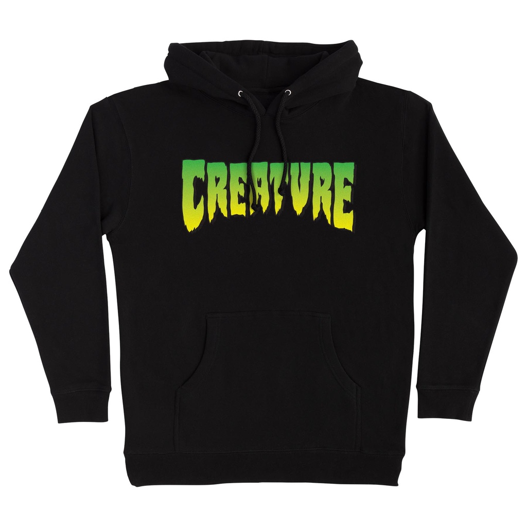 [4424014-7728] Creature Logo Pullover Hoodie Creature Mens Sweatshirt (BLACK, XL)