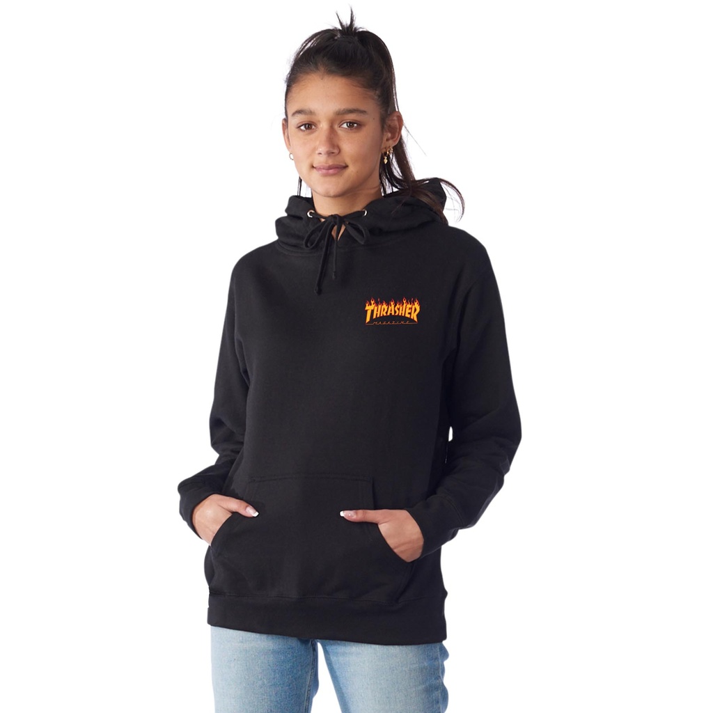 Women Hood Thrasher Flame Dot