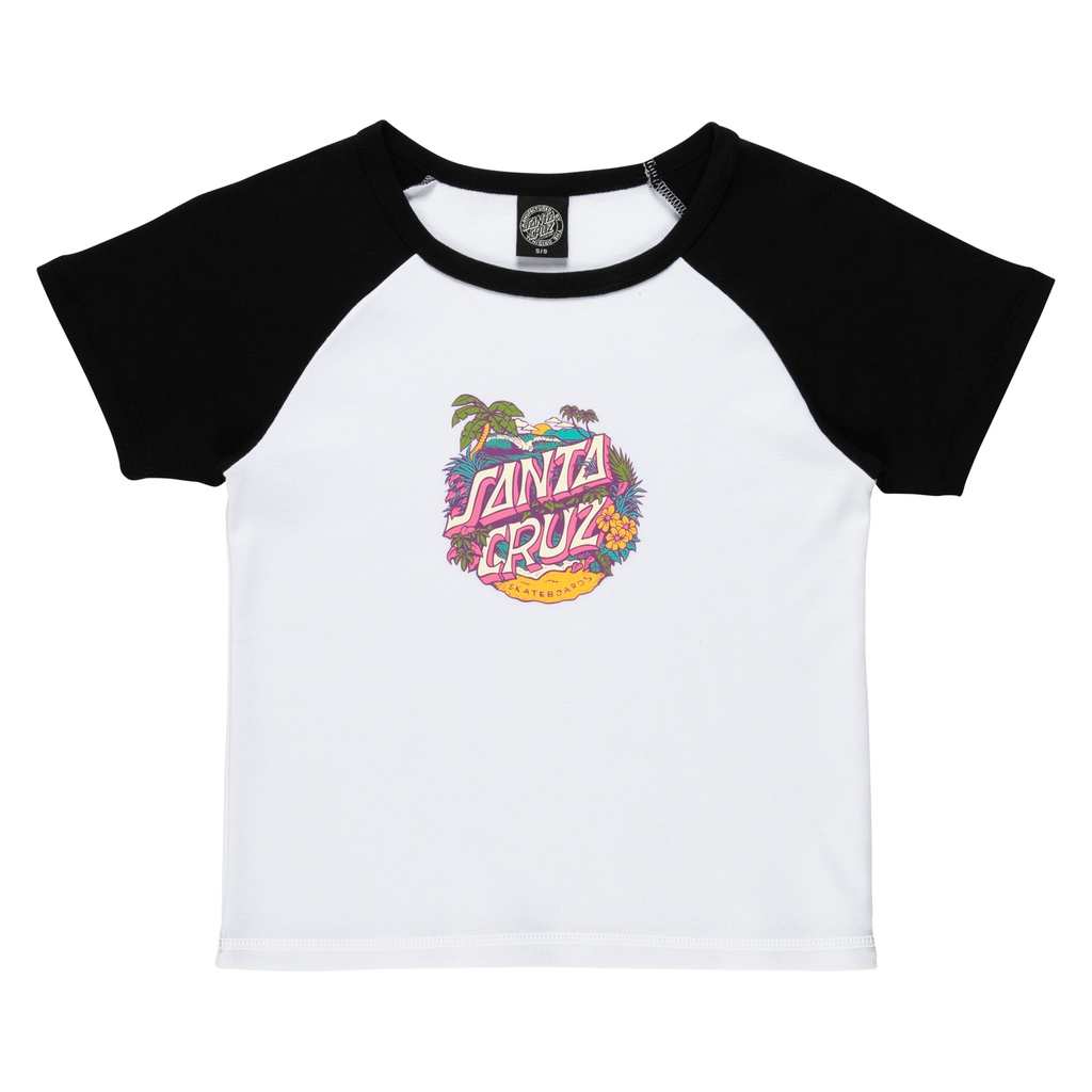 Women Custom Tee Aloha Dot Front Raglan