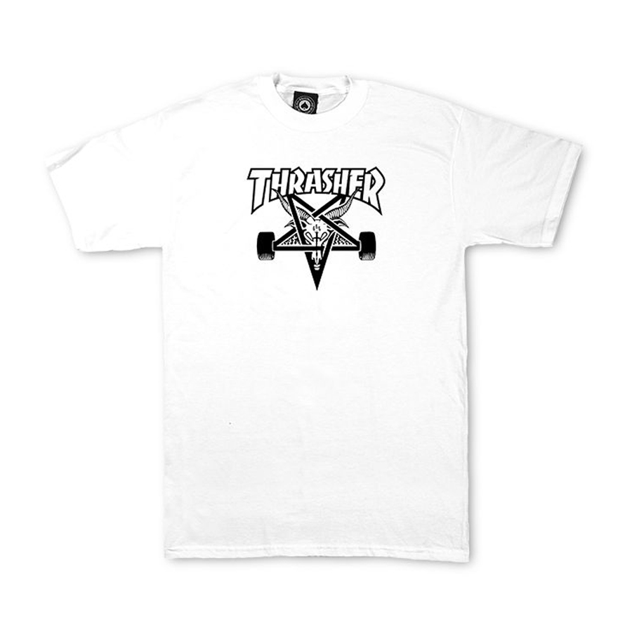 SKATEGOAT TEE WHT
