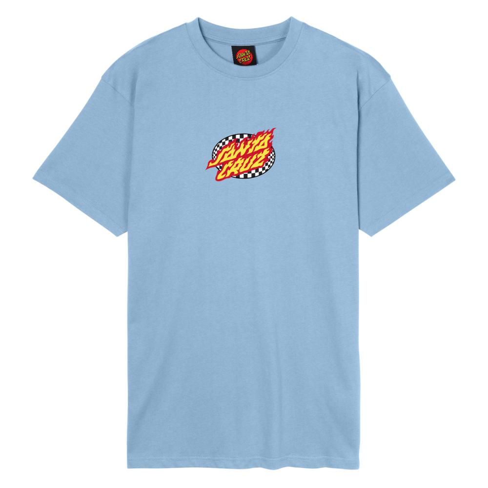 TEE OVAL CHECK FLAME FRONT