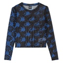 Women Top L/S Strip Digi Mesh Top