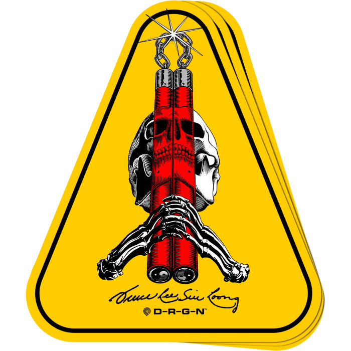 STICKER BRUCE LEE SKULL & NUNCHUCKS COLLAB