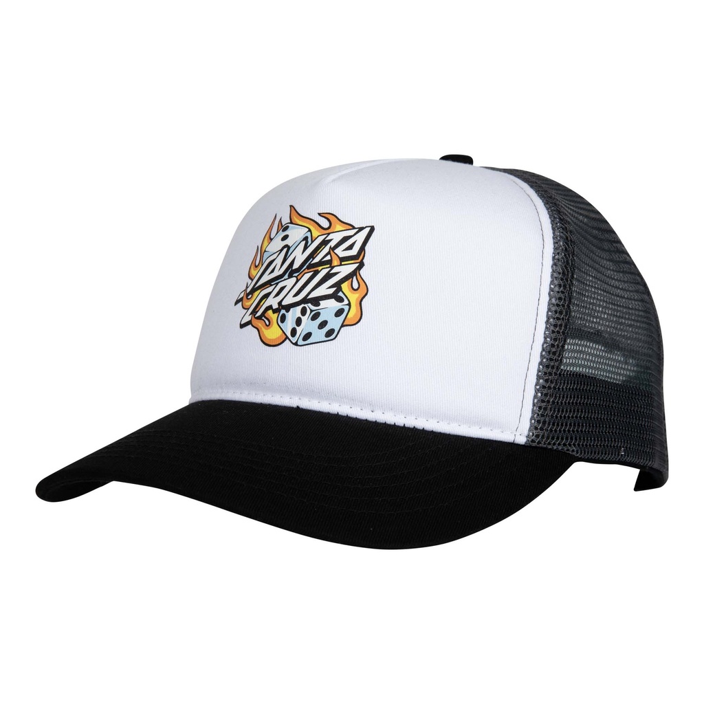 Cap Flaming Dice Dot Meshback