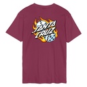 T-Shirt Flaming Dice Dot Chest