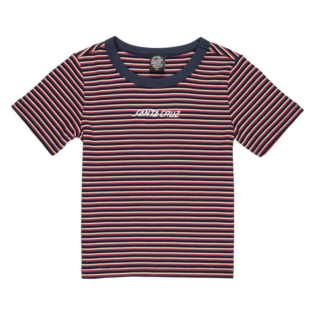Womens T-Shirt Strip Logo Emb