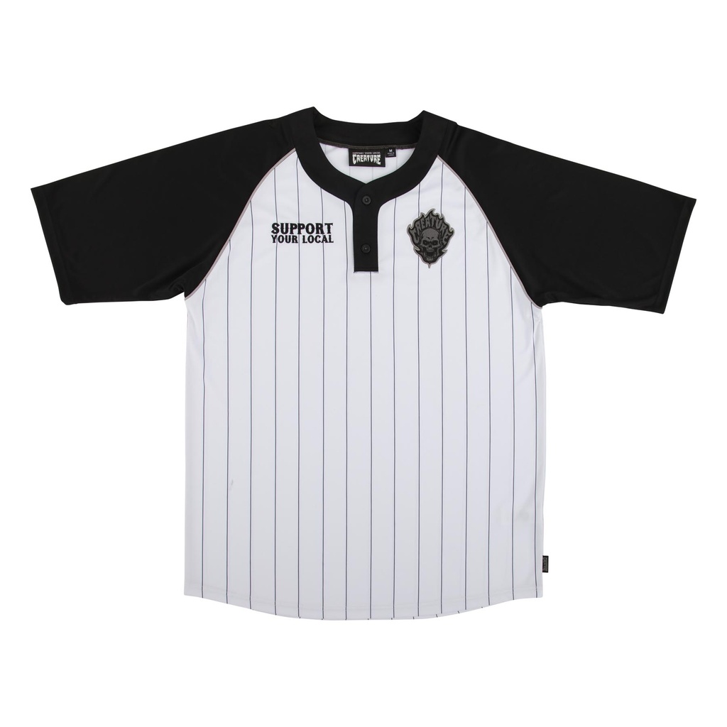 Shirt Fiend Work Baseball Jersey (S, Black 2)