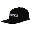 Bar Logo Snapback Unstructured Unisex Independent Hat