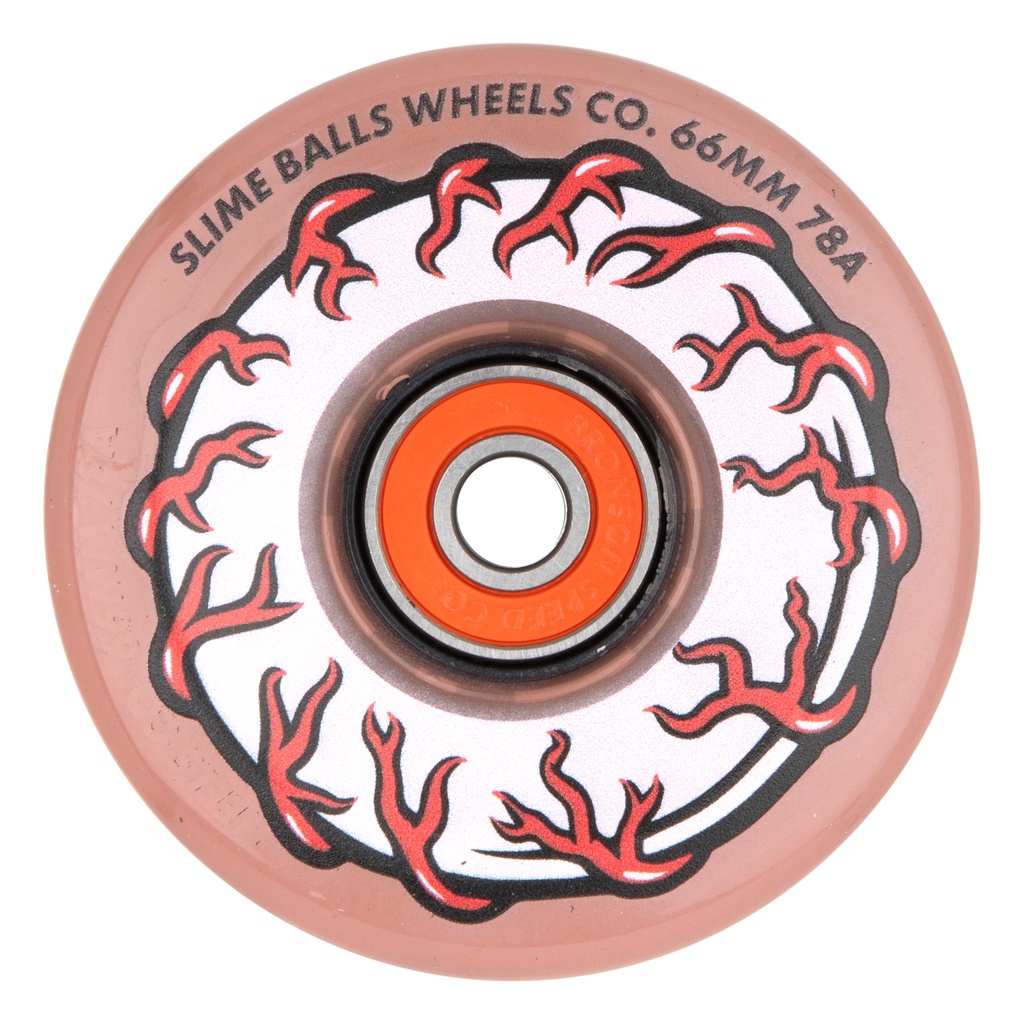 66mm Pink Eyes Light Ups OG Slime 78a Slime Balls Wheels
