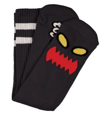 TM MONSTER FACE SOCK BLACK