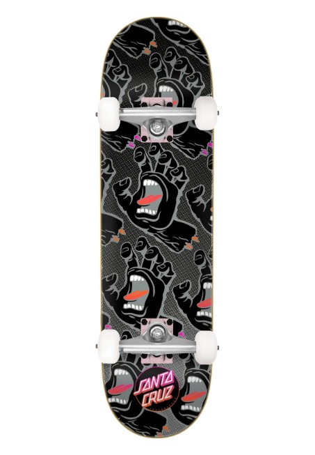 Gradient Hands XL 8.51in x 31.88in Santa Cruz Skateboard Complete