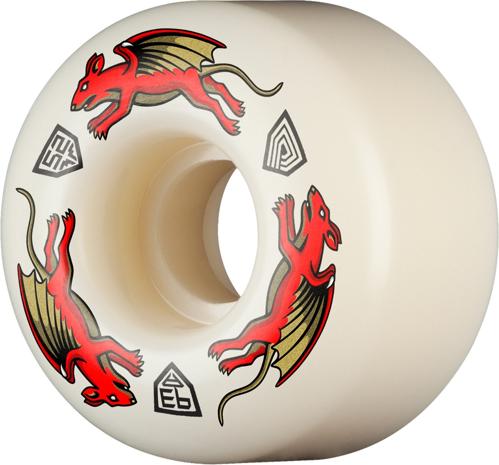 Powell-Peralta™ Dragon Formula Red • Nano Rat • 52mm x 34mm • 93A • AV4 • Off White