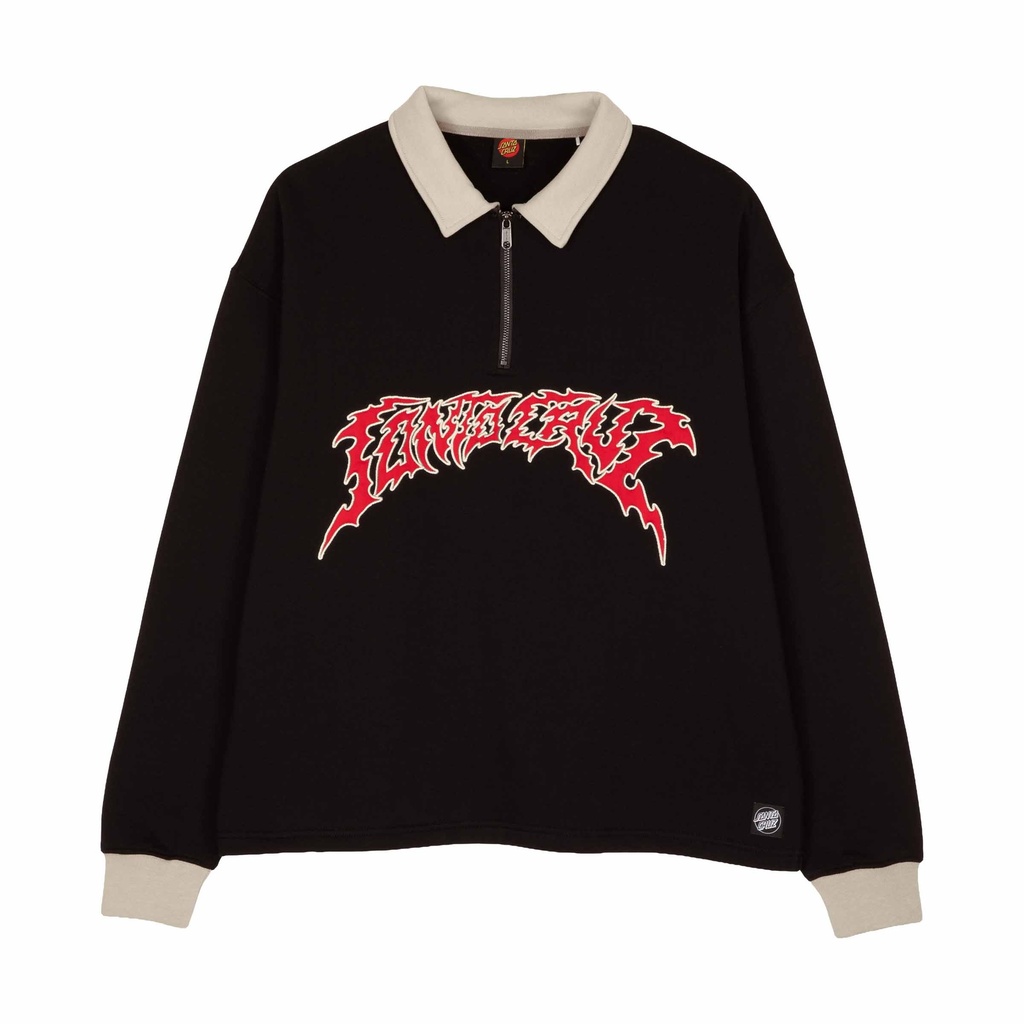 Out Of Time Strip 1/4 Zip Crew