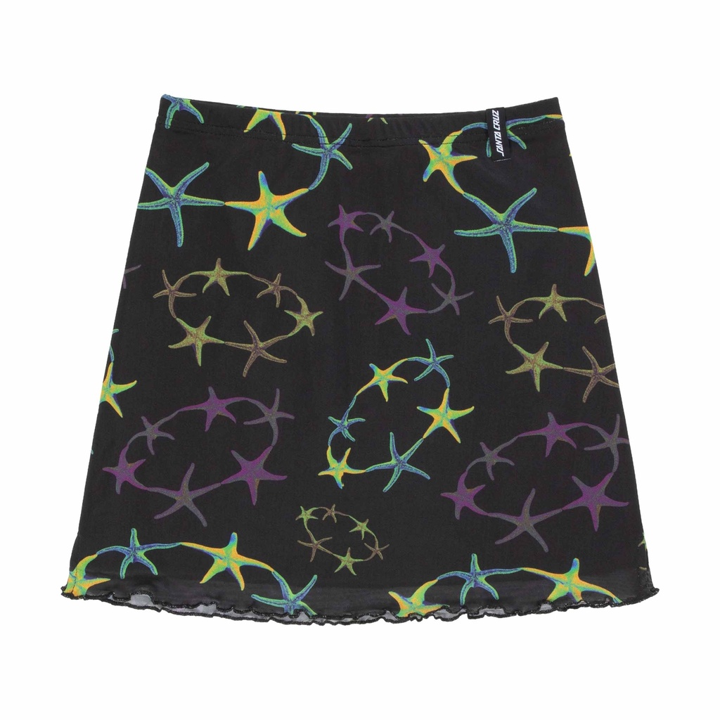 Strip Digi Mesh Mini Skirt
